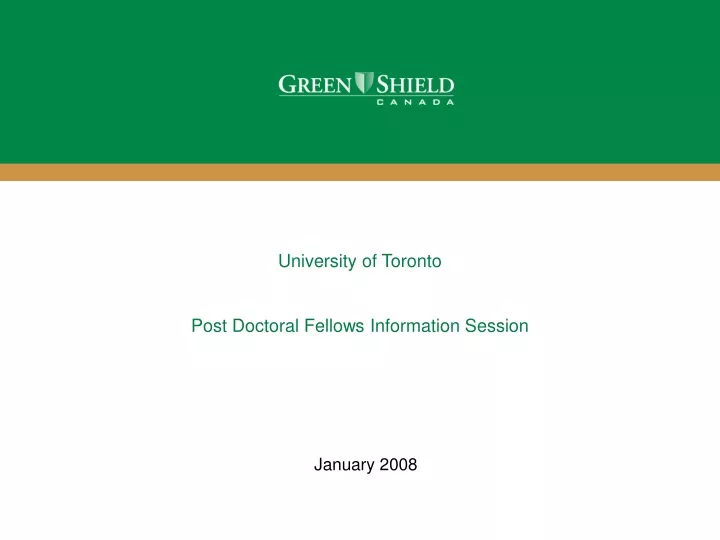university of toronto post doctoral fellows information session