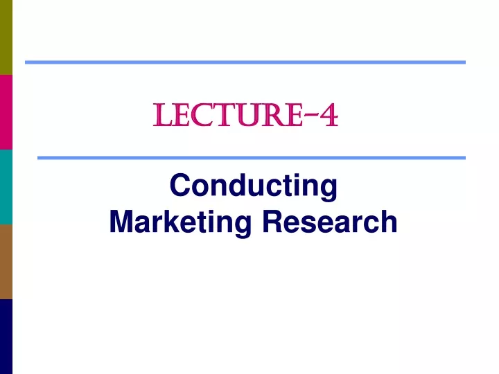 conducting marketing research