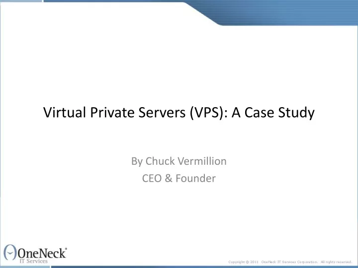 virtual private servers vps a case study