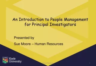 An Introduction to People Management for Principal Investigators