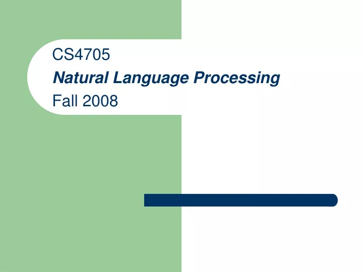 cs4705 natural language processing fall 2008