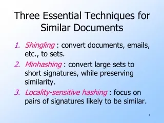 Three Essential Techniques for Similar Documents