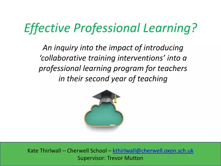 effective professional learning