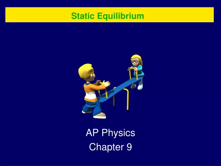 static equilibrium