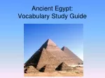 Ancient Egypt: Vocabulary Study Guide - slide 1