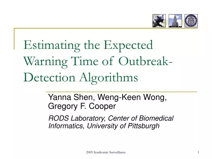 estimating the expected warning time of outbreak detection algorithms