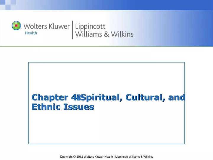 chapter 4 spiritual cultural and ethnic issues