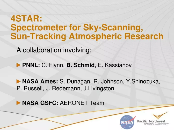 4star spectrometer for sky scanning sun tracking atmospheric research