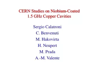 CERN Studies on Niobium-Coated 1.5 GHz Copper Cavities