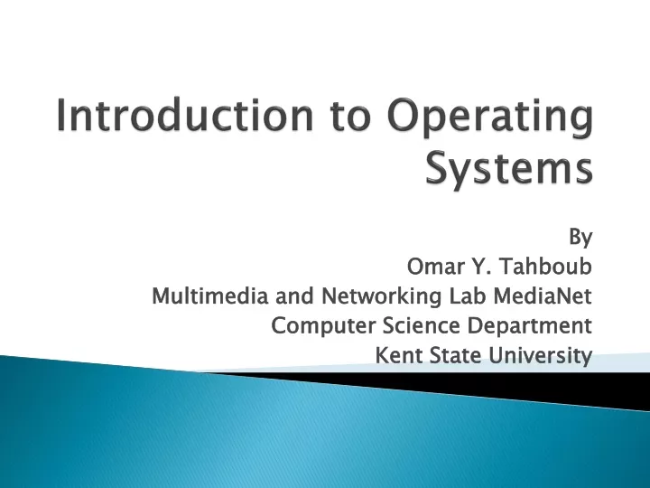 introduction to operating systems