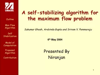 A self-stabilizing algorithm for the maximum flow problem