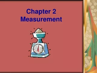 Chapter 2 Measurement