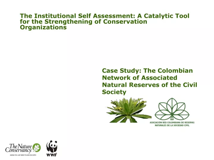 the institutional self assessment a catalytic