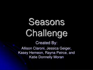 Seasons Challenge