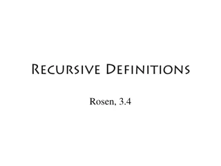 Recursive Definitions
