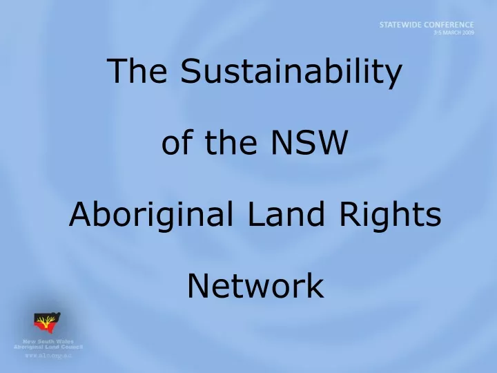 the sustainability of the nsw aboriginal land
