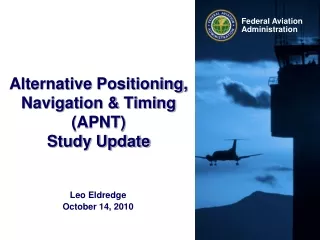 Alternative Positioning, Navigation &amp; Timing (APNT) Study Update