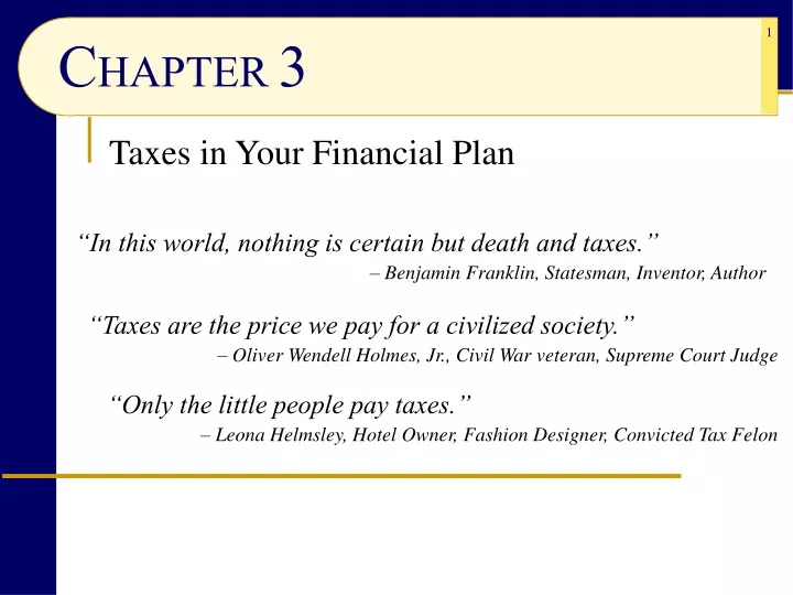 taxes in your financial plan