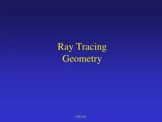 Ray Tracing Geometry