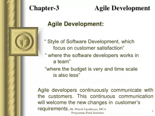 Chapter-3 			Agile Development