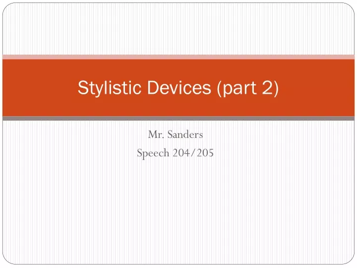 stylistic devices part 2