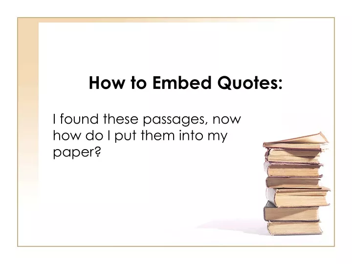 how to embed quotes