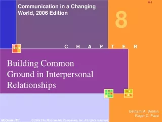 Building Common Ground in Interpersonal Relationships
