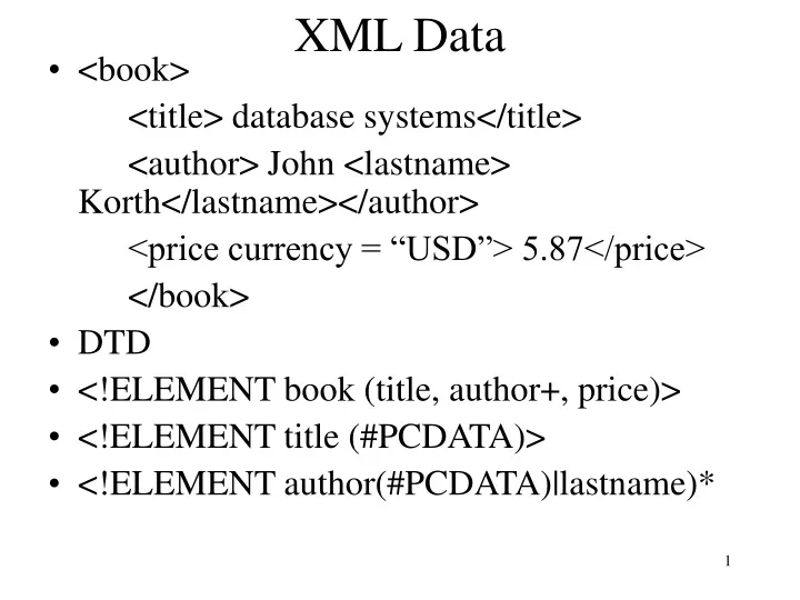 xml data