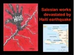 Salesian works  devastated by  Haiti earthquake