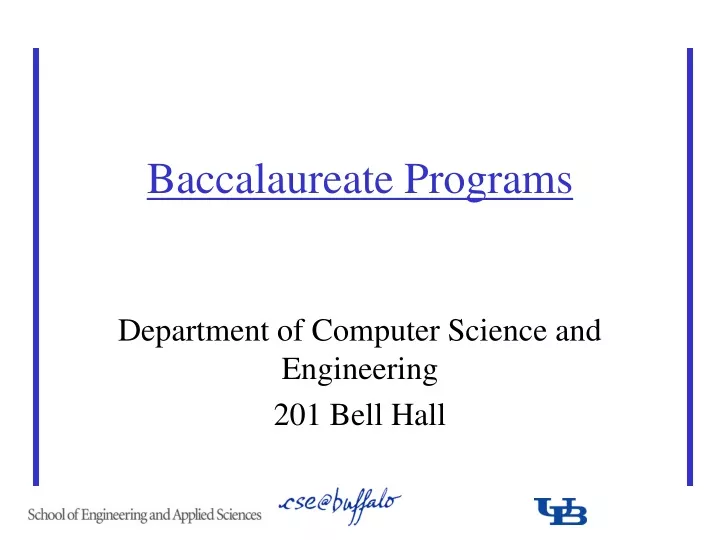 baccalaureate programs