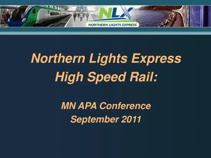 northern lights express high speed rail