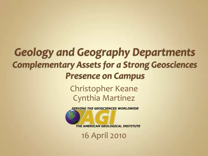 geology and geography departments complementary assets for a strong geosciences presence on campus