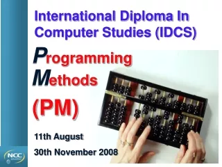 Programming Methods (PM)