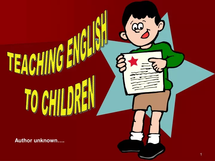 teaching english to children