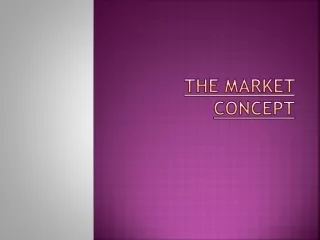 The Market Concept