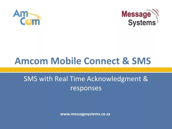 amcom mobile connect sms