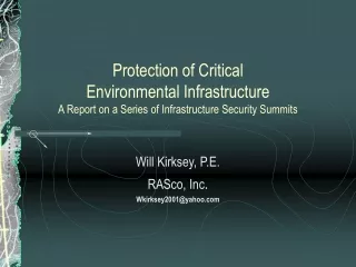 Will Kirksey, P.E. RASco, Inc . Wkirksey2001@yahoo