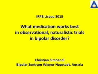 High Relaps Rates in Bipolar Patients  over Decades not Changed