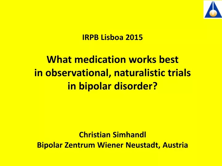 irpb lisboa 2015 what medication works best