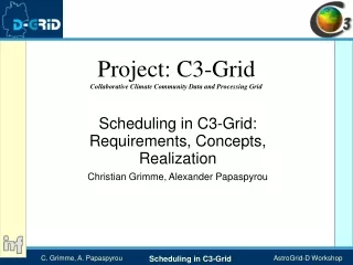 Project: C3-Grid Collaborative Climate Community Data and Processing Grid