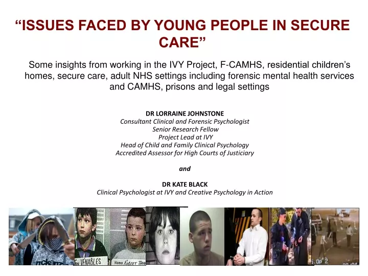 issues faced by young people in secure care