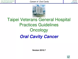 Taipei Veterans General Hospital Practices Guidelines Oncology