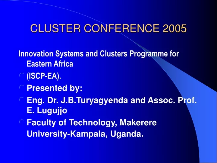 cluster conference 2005