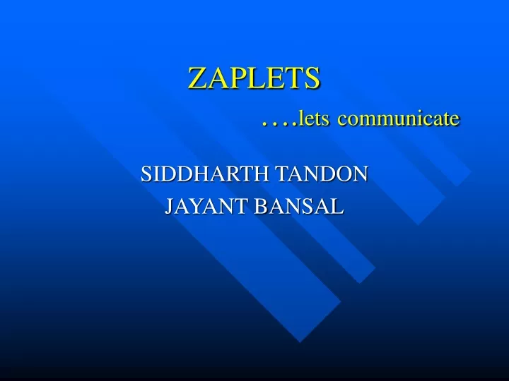 zaplets lets communicate