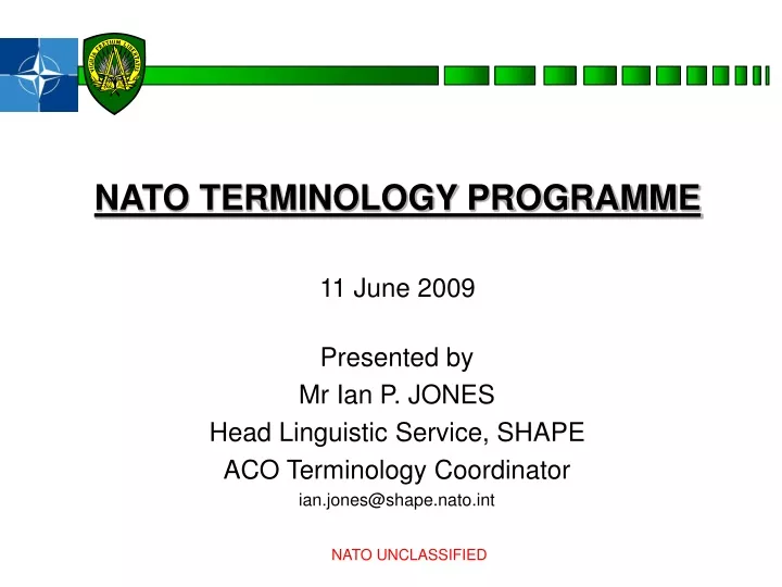 nato terminology programme