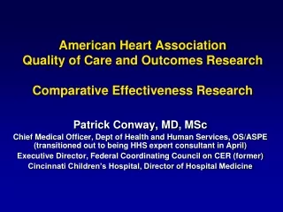 Patrick Conway, MD, MSc