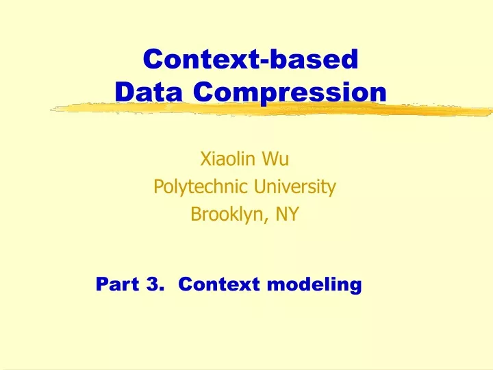 context based data compression