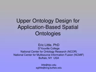Upper Ontology Design for Application-Based Spatial Ontologies