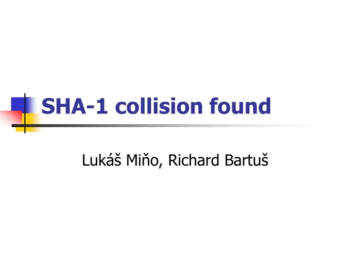 sha 1 collision found