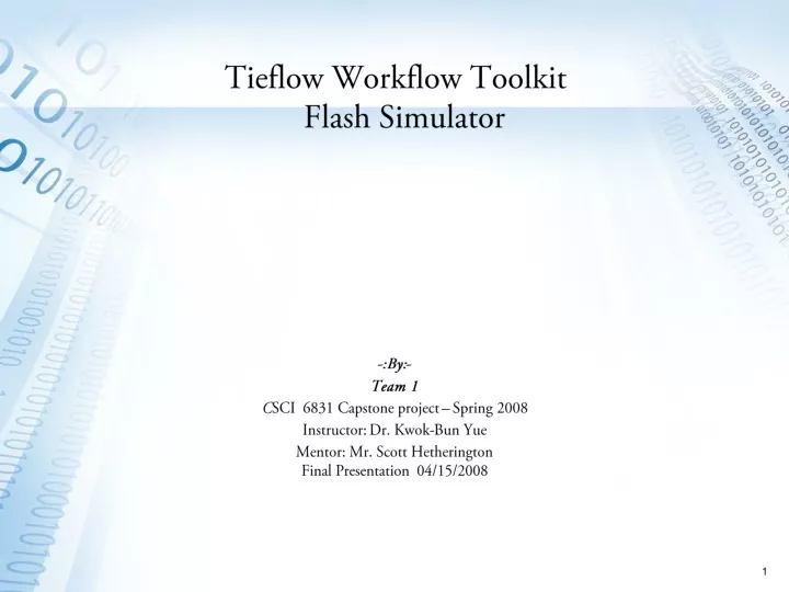 tieflow workflow toolkit flash simulator